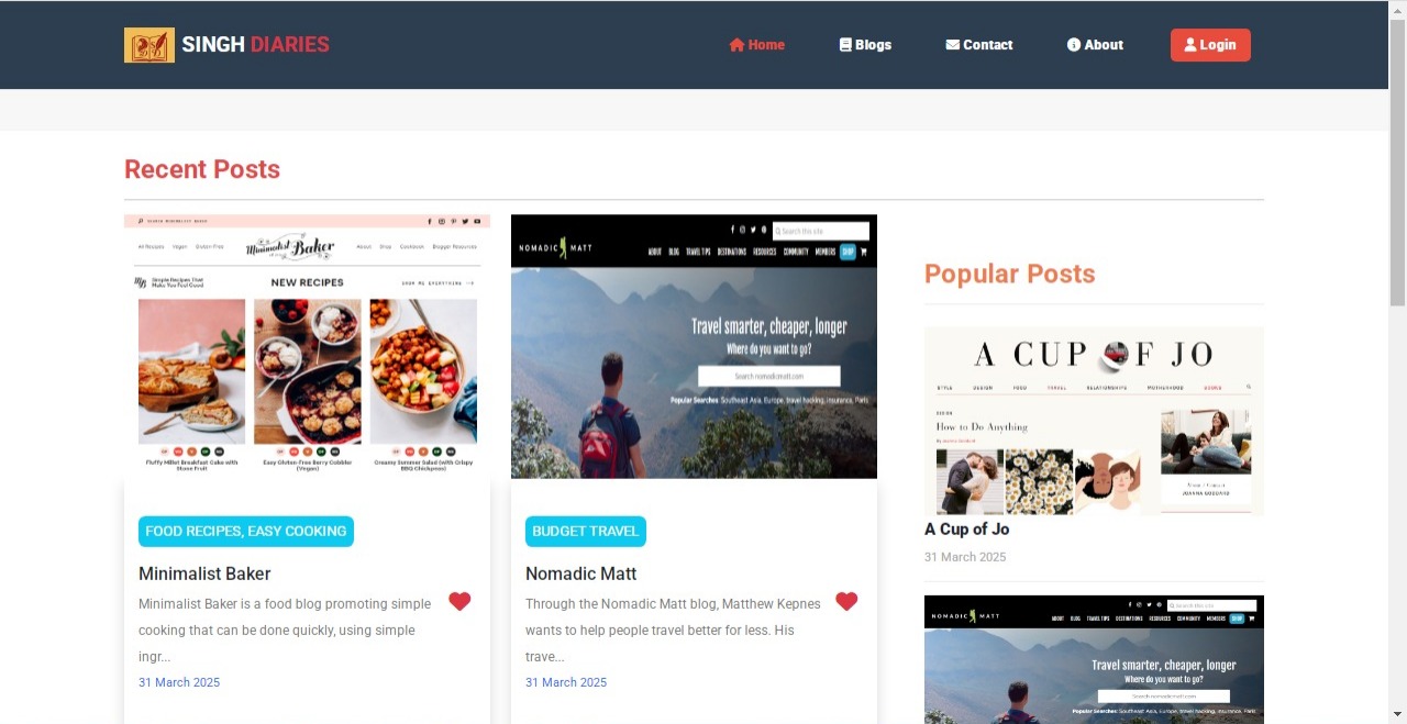 SinghDiaries website preview image